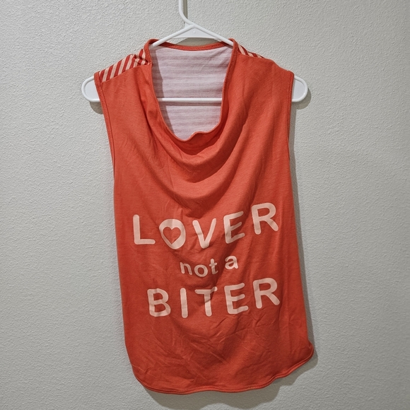 "Lover not a Biter" Dog Shirt Size XL Orange - Picture 1 of 3